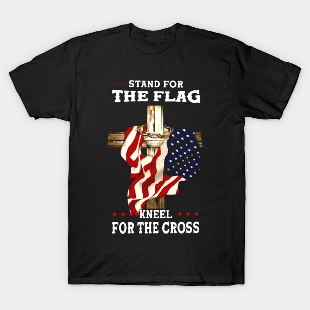 Stand For The Flag Kneel For The Cross T-Shirt by ANGELA2-BRYANT